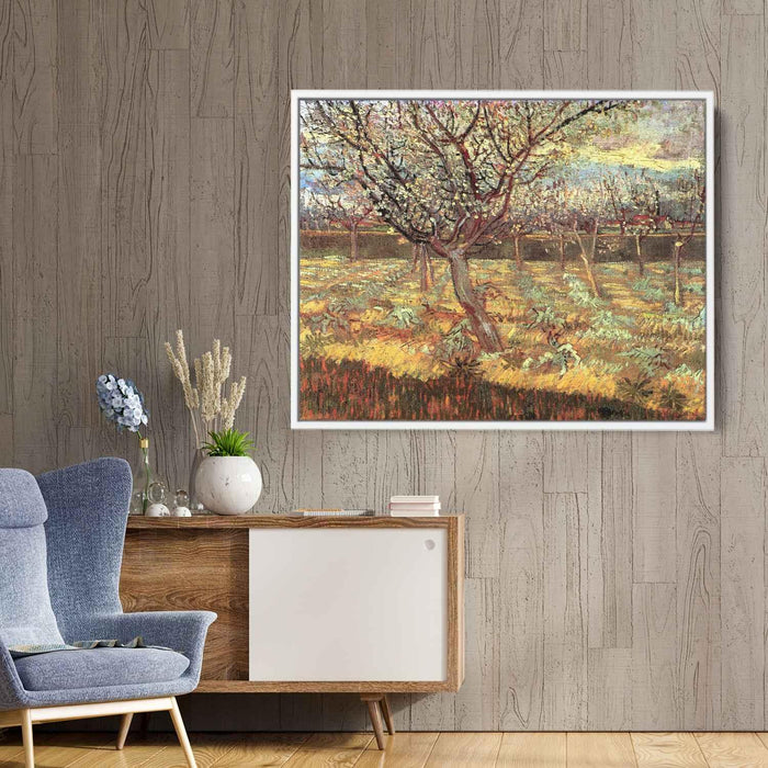 Apricot Trees in Blossom (1888) by Vincent van Gogh - Canvas Artwork