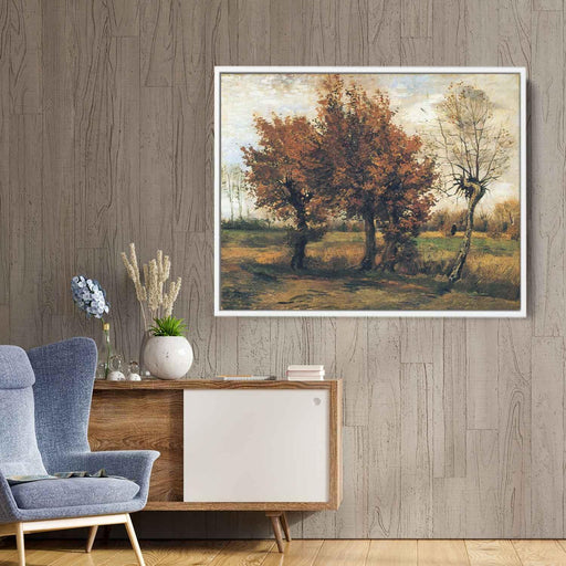 Autumn Landscape with Four Trees (1885) by Vincent van Gogh - Canvas Artwork