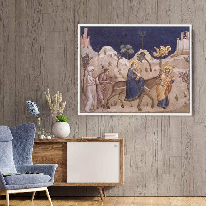 Flight into Egypt (1320) by Giotto - Canvas Artwork