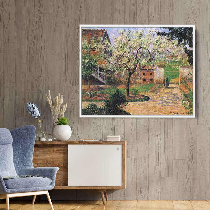 Flowering Plum Tree, Eragny by Camille Pissarro - Canvas Artwork