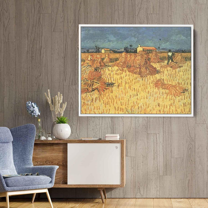 Harvest in Provence (1888) by Vincent van Gogh - Canvas Artwork