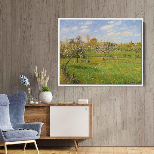 Spring Morning, Cloudy, Eragny by Camille Pissarro - Canvas Artwork