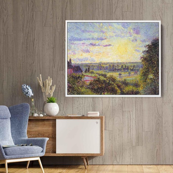 Sunset at Eragny by Camille Pissarro - Canvas Artwork