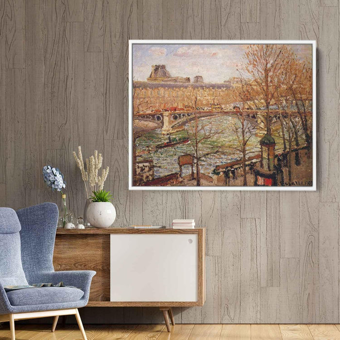 The Pont du Carrousel, Afternoon by Camille Pissarro - Canvas Artwork
