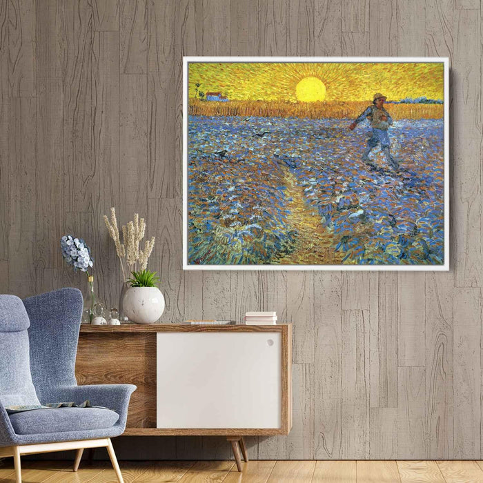 The Sower (Sower with Setting Sun) (1888) by Vincent van Gogh - Canvas Artwork