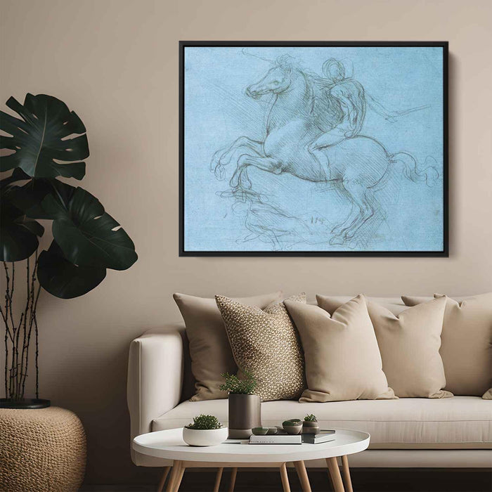 A study for an equestrian monument (1490) by Leonardo da Vinci - Canvas Artwork