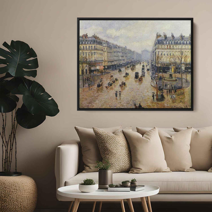 Avenue de l'Opera Rain Effect (1898) by Camille Pissarro - Canvas Artwork