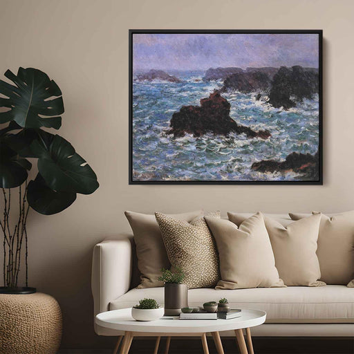 Belle-Ile, Rain Effect by Claude Monet - Canvas Artwork
