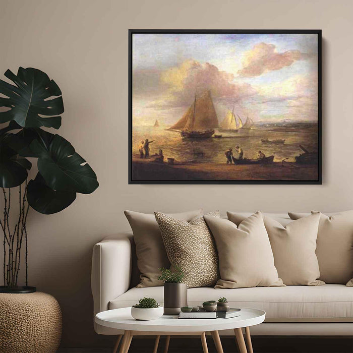 Coastal Scene, a Calm by Thomas Gainsborough - Canvas Artwork