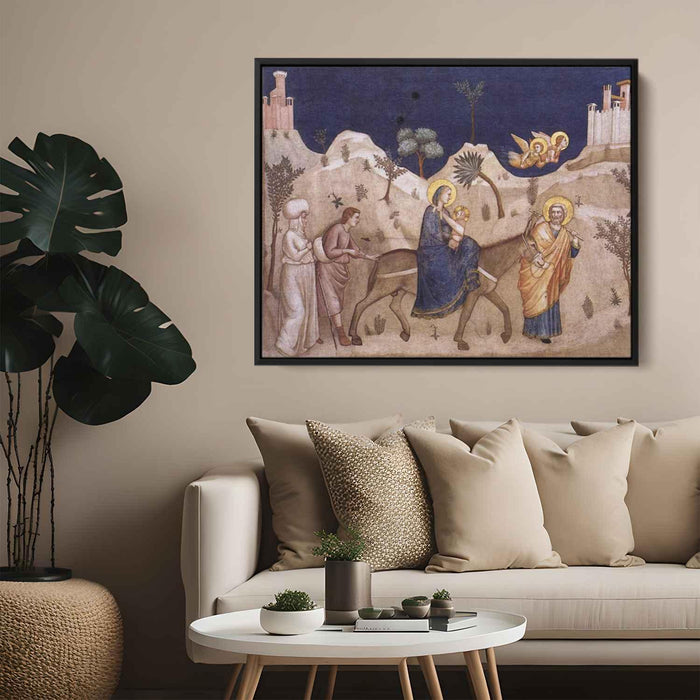 Flight into Egypt (1320) by Giotto - Canvas Artwork