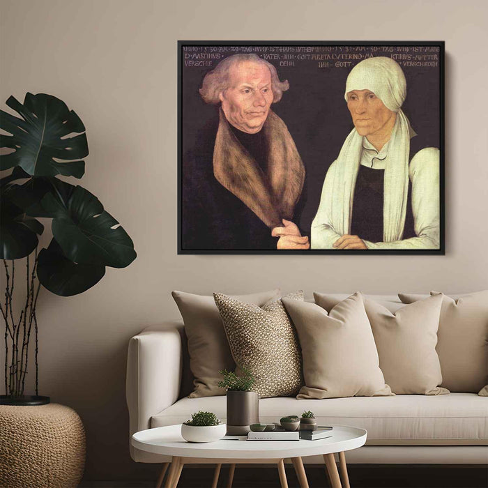 Hans and Magrethe Luther (1527) by Lucas Cranach the Elder - Canvas Artwork