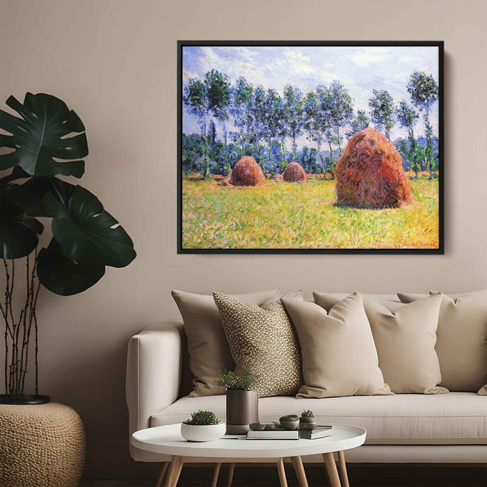 Haystacks at Giverny (1884) by Claude Monet - Canvas Artwork