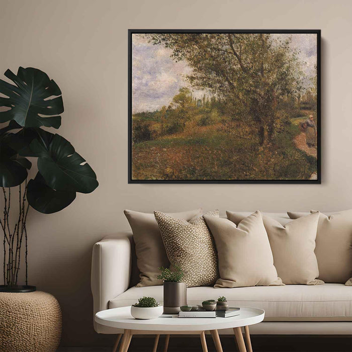 Pontoise Landscape, Through the Fields by Camille Pissarro - Canvas Artwork