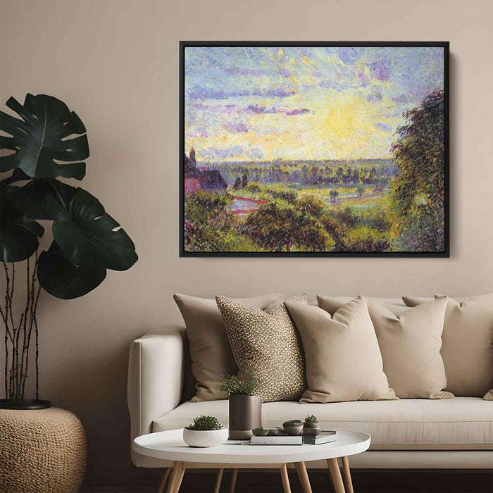 Sunset at Eragny by Camille Pissarro - Canvas Artwork