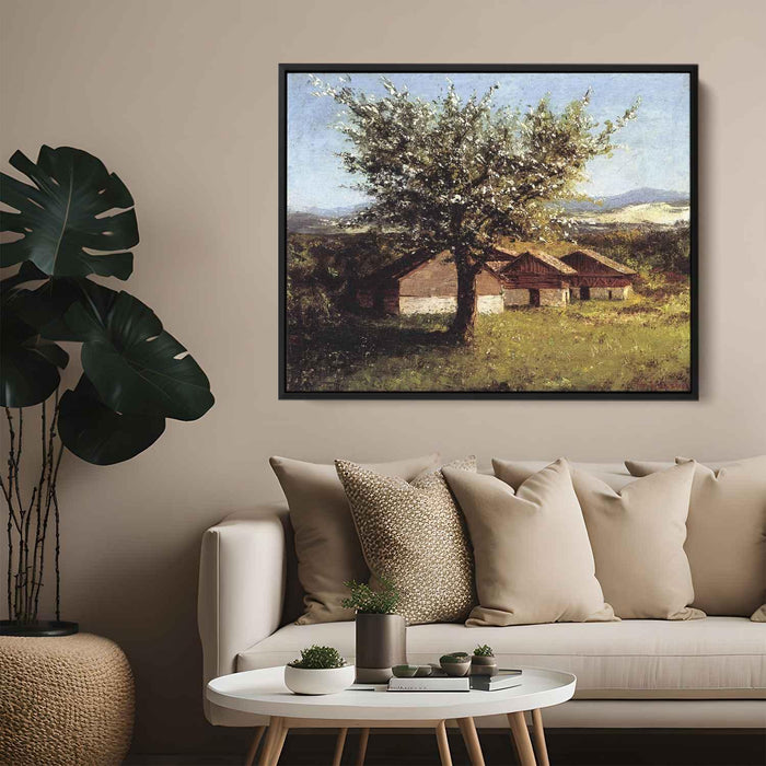 Swiss Landscape with Flowering Apple Tree (1876) by Gustave Courbet - Canvas Artwork