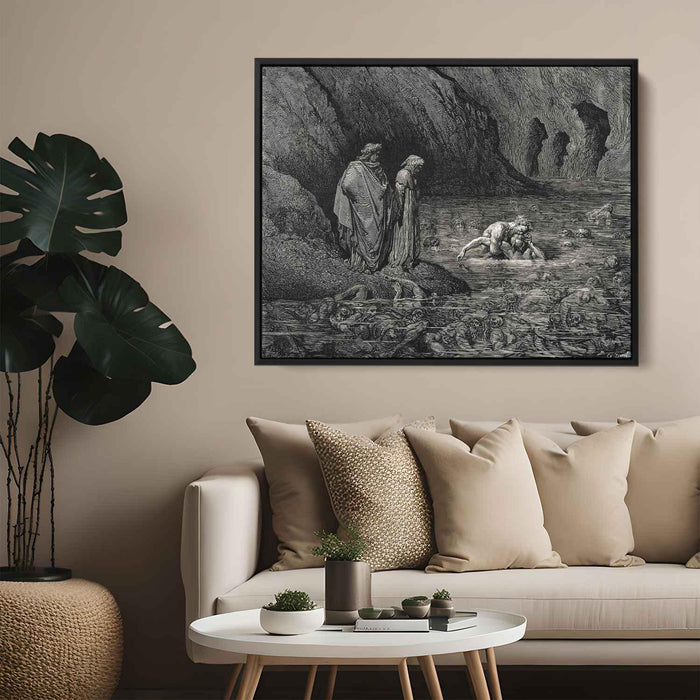 The Inferno, Canto 32 by Gustave Dore - Canvas Artwork