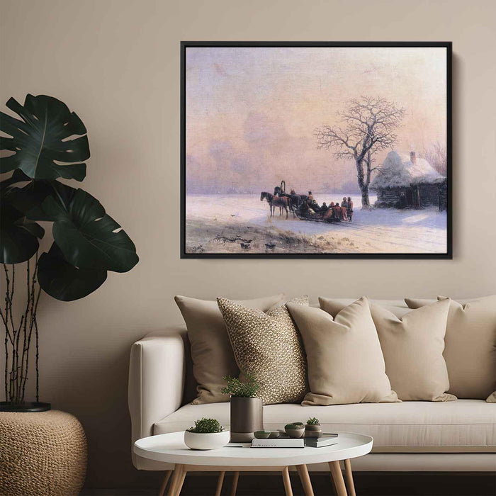 Winter Scene in Little Russia (1868) by Ivan Aivazovsky - Canvas Artwork