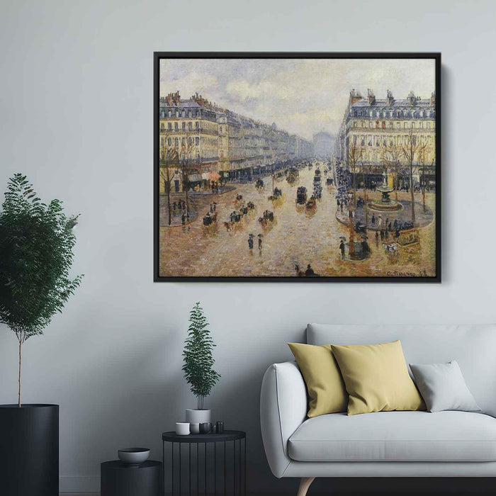 Avenue de l'Opera Rain Effect (1898) by Camille Pissarro - Canvas Artwork