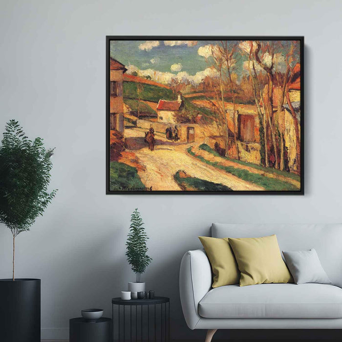 Crossroads at l'Hermitage, Pontoise by Camille Pissarro - Canvas Artwork