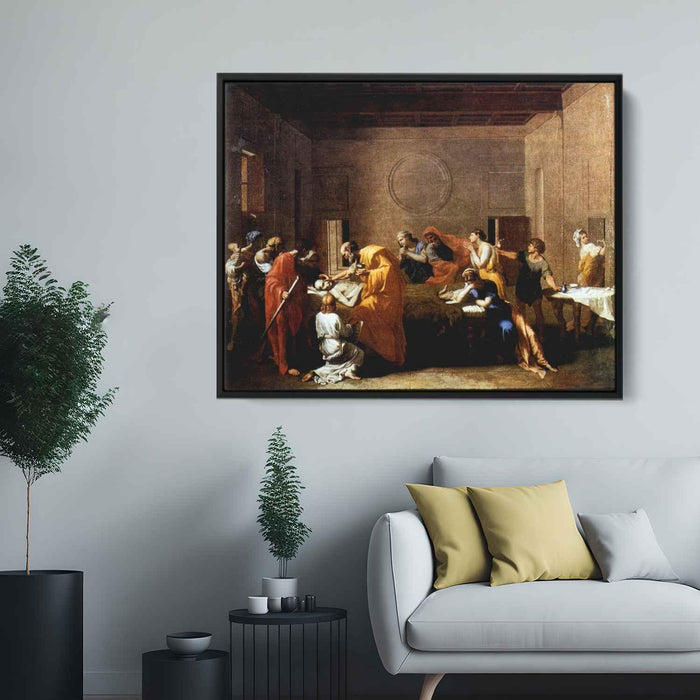 Extreme Unction (1640) by Nicolas Poussin - Canvas Artwork