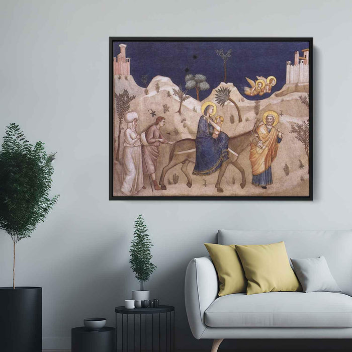 Flight into Egypt (1320) by Giotto - Canvas Artwork