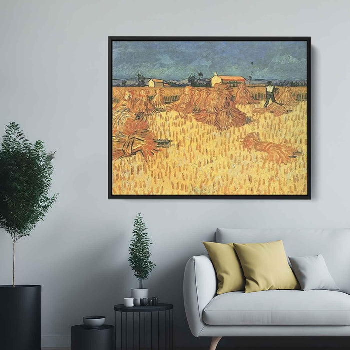 Harvest in Provence (1888) by Vincent van Gogh - Canvas Artwork