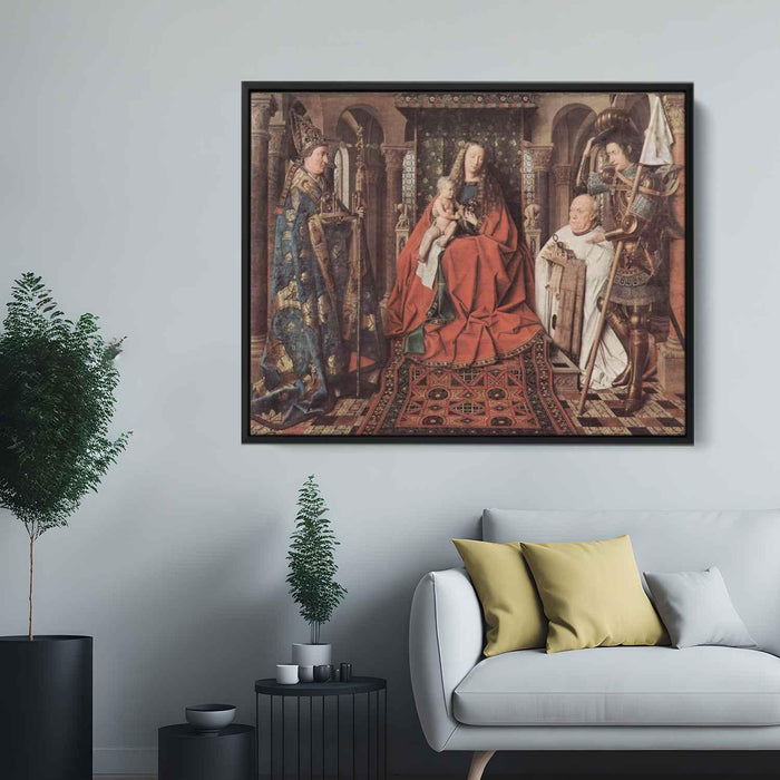 Madonna and Child with Canon Joris van der Paele (1436) by Jan van Eyck - Canvas Artwork