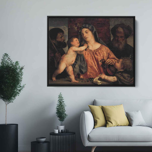 Madonna of the Cherries (1515) by Titian - Canvas Artwork