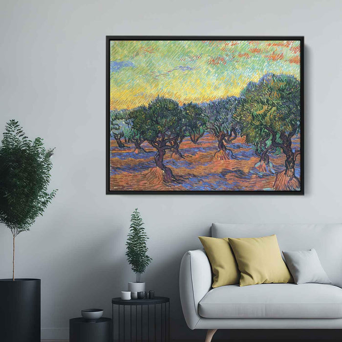 Olive Grove - Orange Sky (1889) by Vincent van Gogh - Canvas Artwork