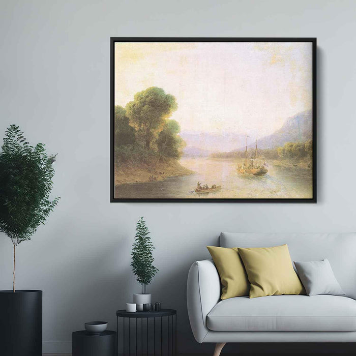 River Rioni. Georgia (1880) by Ivan Aivazovsky - Canvas Artwork