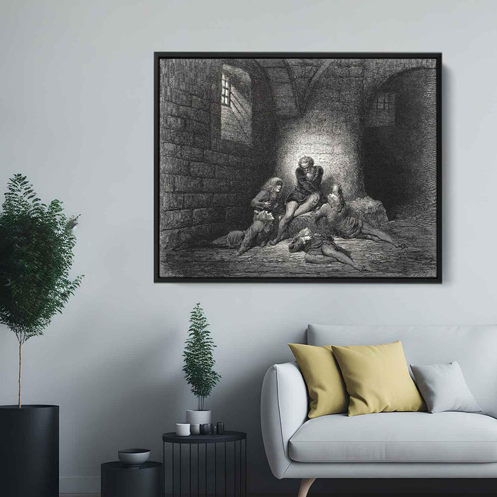 The Inferno, Canto 33 by Gustave Dore - Canvas Artwork
