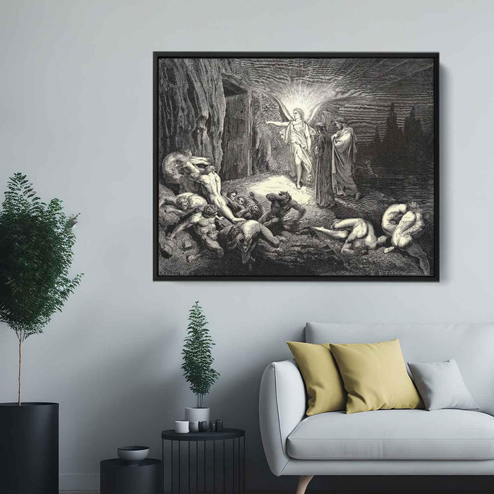 The Inferno, Canto 9 by Gustave Dore - Canvas Artwork