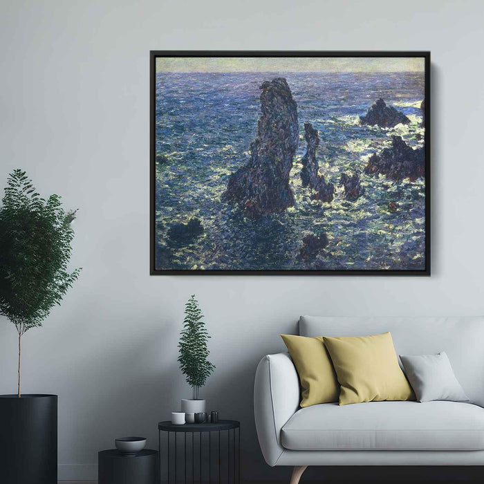 The Pyramids, Cliffs at Belle-Ile by Claude Monet - Canvas Artwork