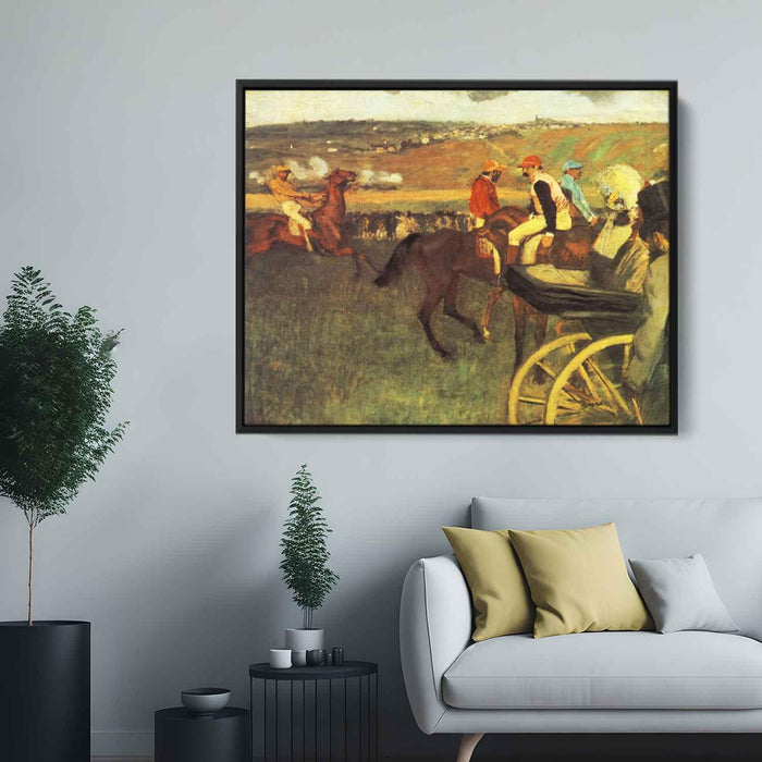 The Racecourse, Amateur Jockeys by Edgar Degas - Canvas Artwork