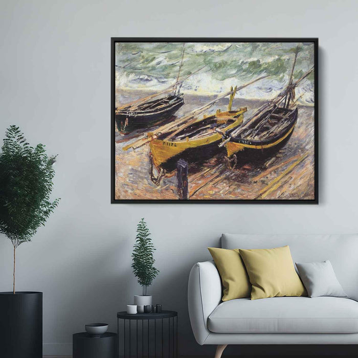 Three Fishing Boats (1885) by Claude Monet - Canvas Artwork