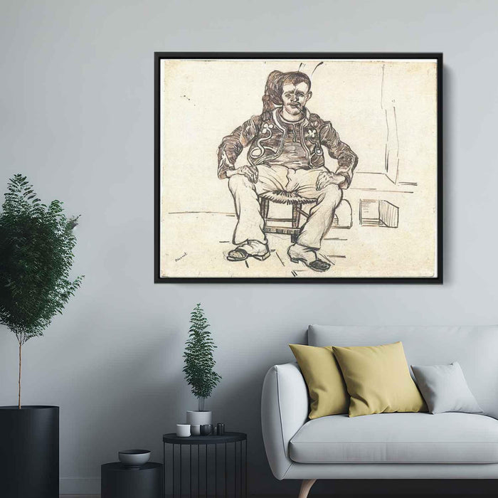 Zouave Sitting, Whole Figure by Vincent van Gogh - Canvas Artwork