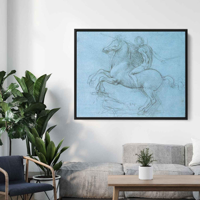 A study for an equestrian monument (1490) by Leonardo da Vinci - Canvas Artwork