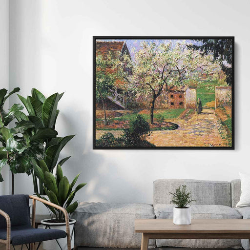 Flowering Plum Tree, Eragny by Camille Pissarro - Canvas Artwork