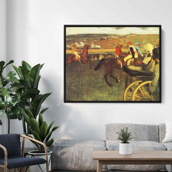 The Racecourse, Amateur Jockeys by Edgar Degas - Canvas Artwork