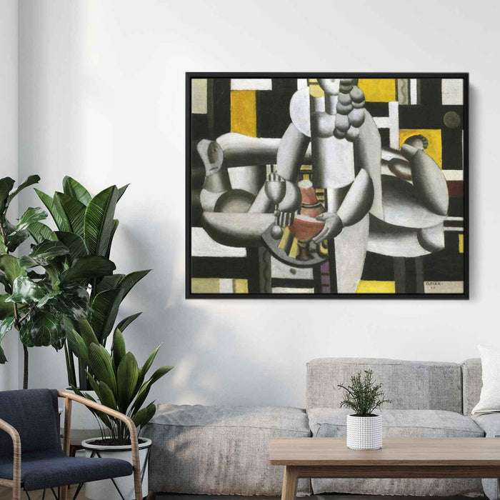 Two Women and still life 1st state (1920) by Fernand Leger - Canvas Artwork