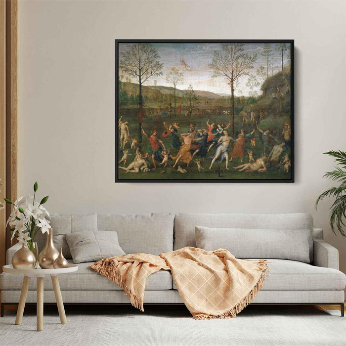 Combat of Love and Chastity (1505) by Pietro Perugino - Canvas Artwork