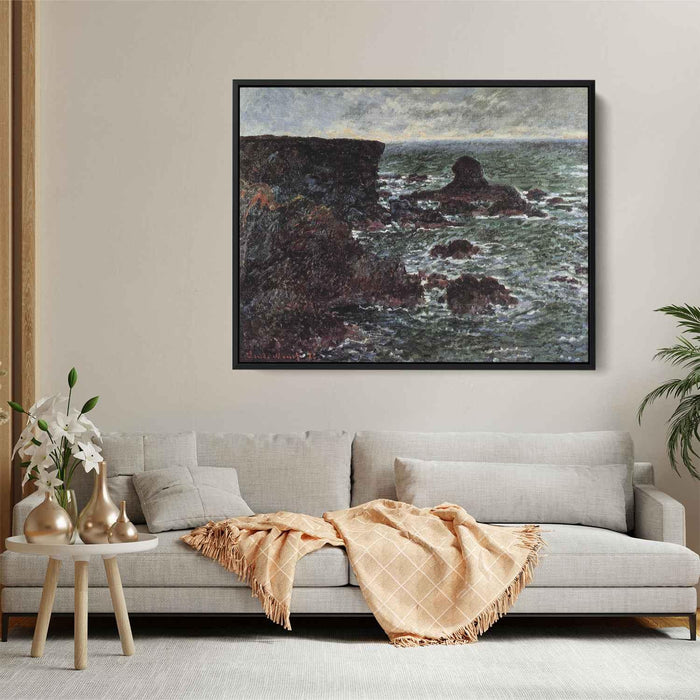 Rocky Coast and the Lion Rock, Belle-Ile by Claude Monet - Canvas Artwork