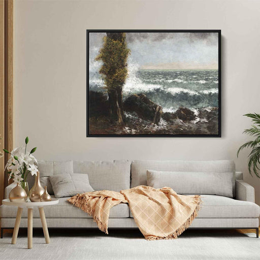 Seascape, the Poplar by Gustave Courbet - Canvas Artwork