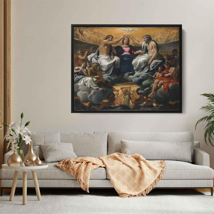 The coronation of the Virgin by Annibale Carracci - Canvas Artwork