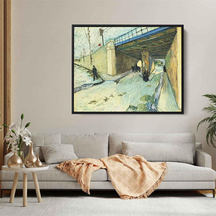 The Railway Bridge over Avenue Montmajour (1888) by Vincent van Gogh - Canvas Artwork
