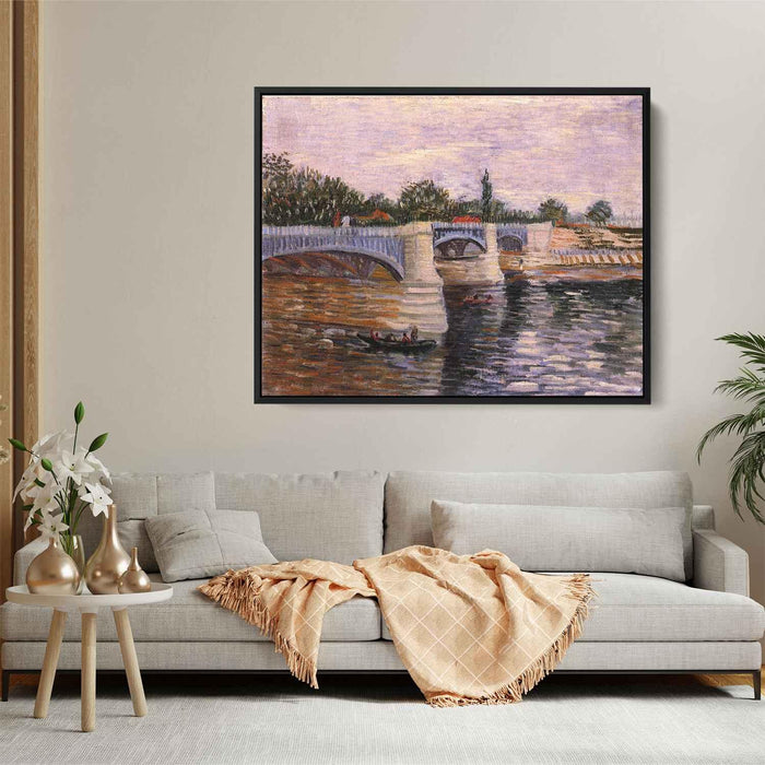 The Seine with the Pont de la Grande Jette (1887) by Vincent van Gogh - Canvas Artwork