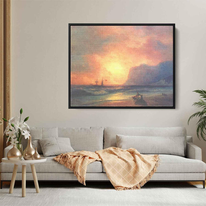 The sunset on sea (1866) by Ivan Aivazovsky - Canvas Artwork