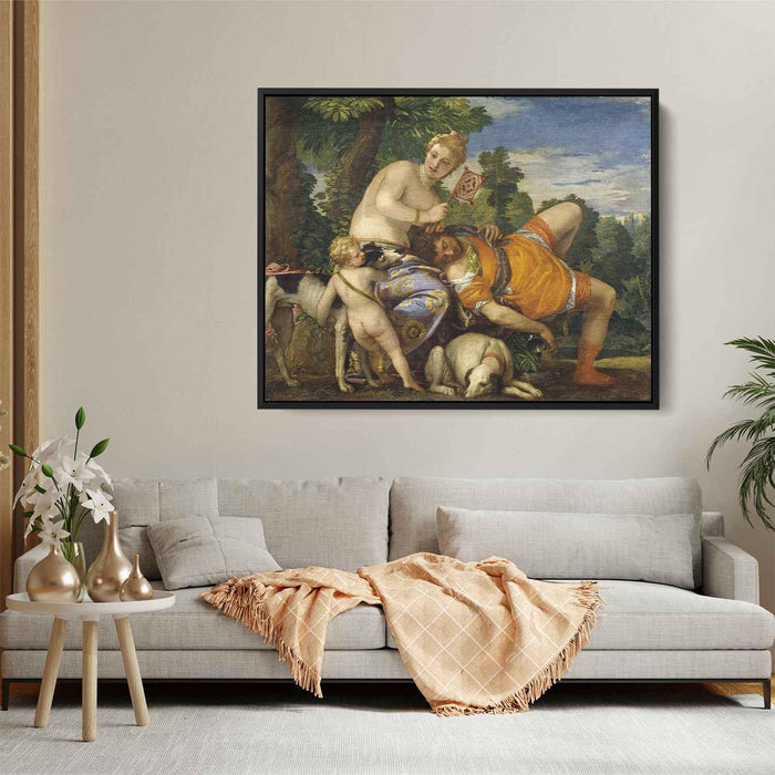 Venus and Adonis (1582) by Paolo Veronese - Canvas Artwork