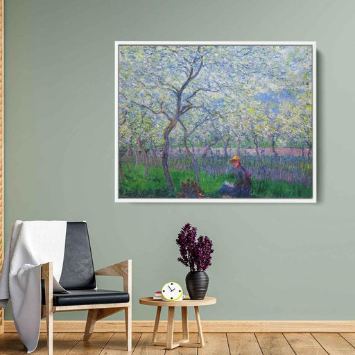 An Orchard in Spring (1886) by Claude Monet - Canvas Artwork