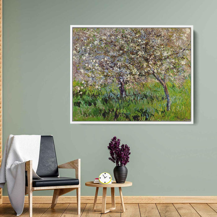 Apple Trees in Bloom at Giverny (1901) by Claude Monet - Canvas Artwork